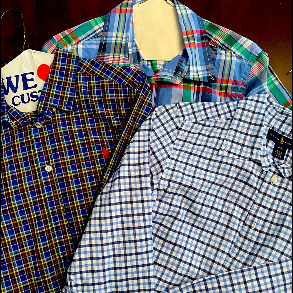 ‼️3️⃣‼️ Boys RL Polo Button Down Shirts😱